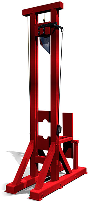 A 1792 guillotine model